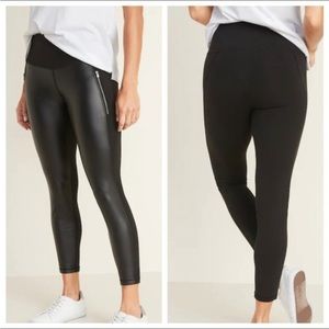 Old Navy Active faux leather street leggings XL petite EUC